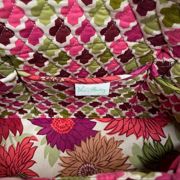 Vera Bradley Floral Pink Shoulder Bag 9.5”Hx14W - Picture 6 of 7